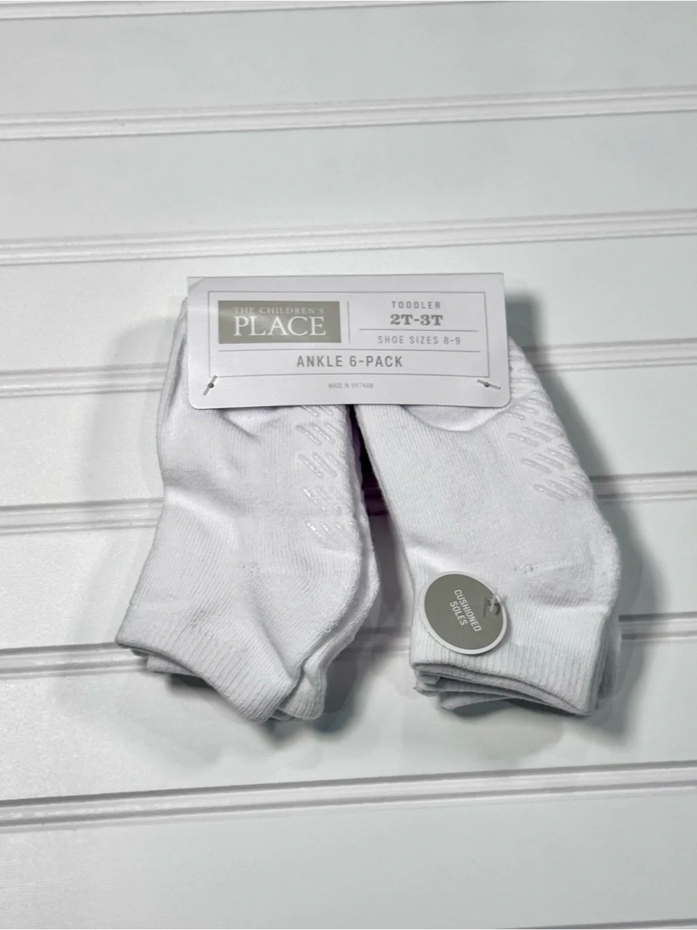 The Children's Place White Toddler Ankle Socks 6-Pack